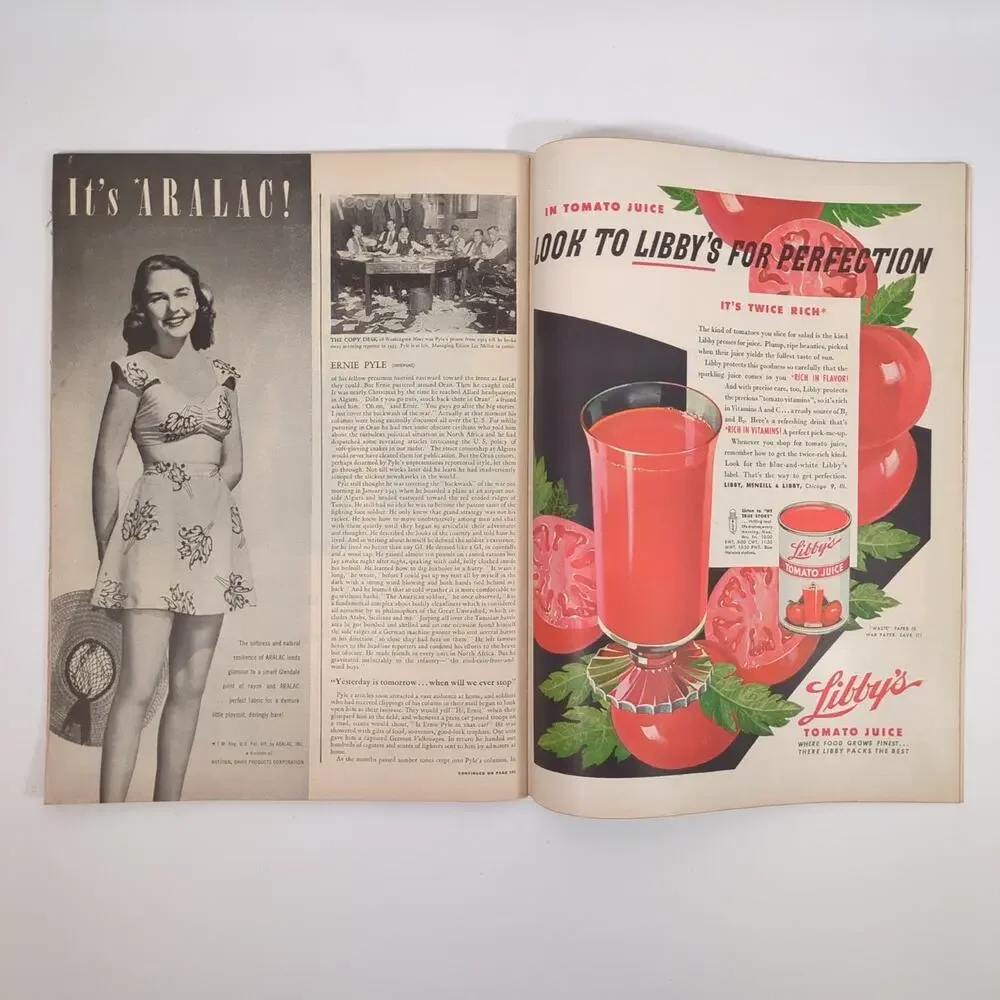 LIFE Magazine April 2, 1945 Sub-Deb Clubs WWII Era Coca-Cola Ad Time Inc.